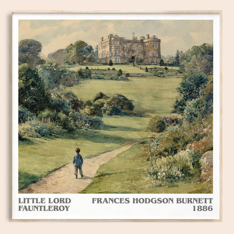 Little Lord Fauntleroy literary book poster by Frances Hodgson Burnett – framed literary art print