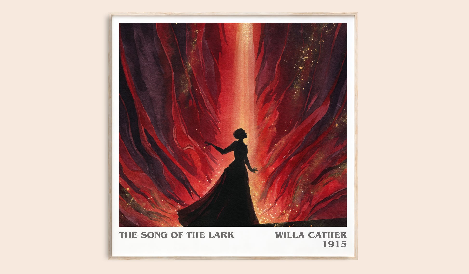 The Song of the Lark literary book poster by Willa Cather – framed literary art print