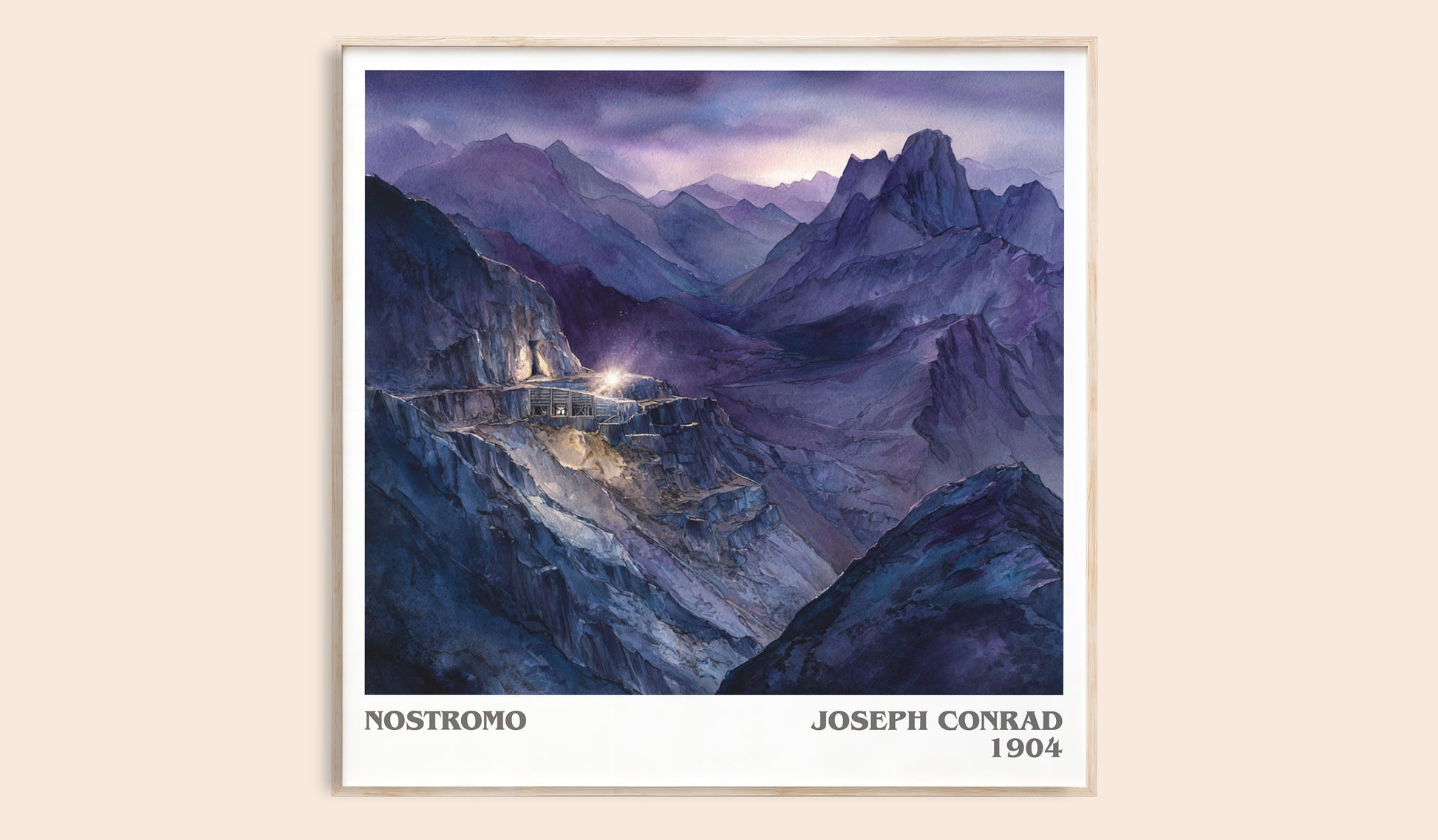 Nostromo literary book poster by Joseph Conrad – framed literary art print