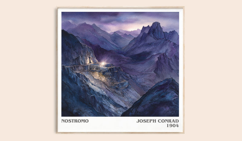 Nostromo literary book poster by Joseph Conrad – framed literary art print