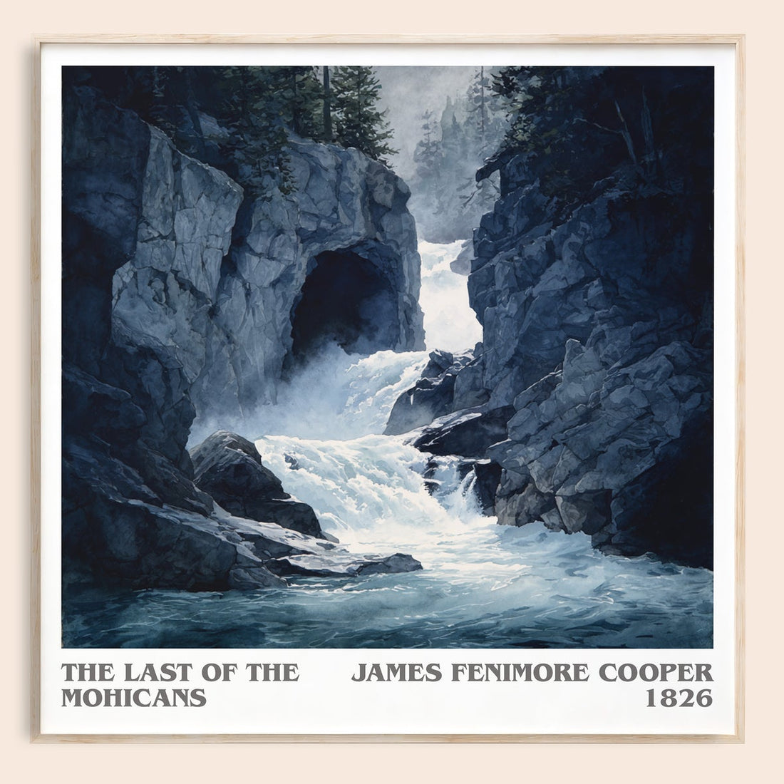 The Last Of The Mohicans literary book poster by James Fenimore Cooper – framed literary art print