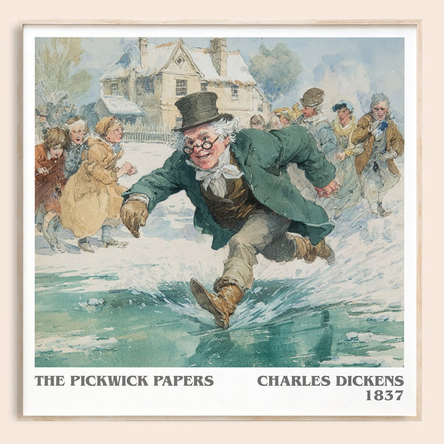 The Pickwick Papers Literary Art Print by Charles Dickens