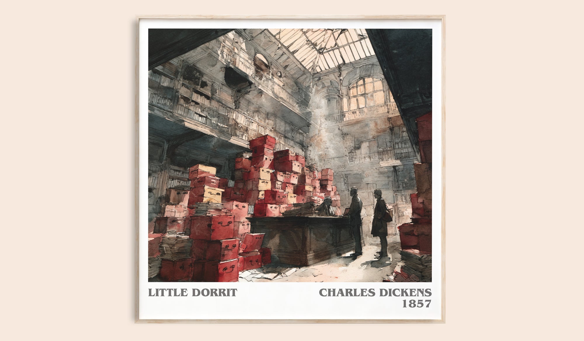 Little Dorritt literary book poster by Charles Dickens – framed literary art print