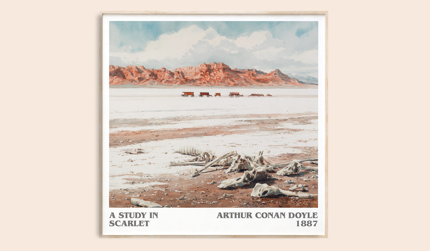 A Study in Scarlet literary book poster by Sir Arthur Conan Doyle – framed literary art print