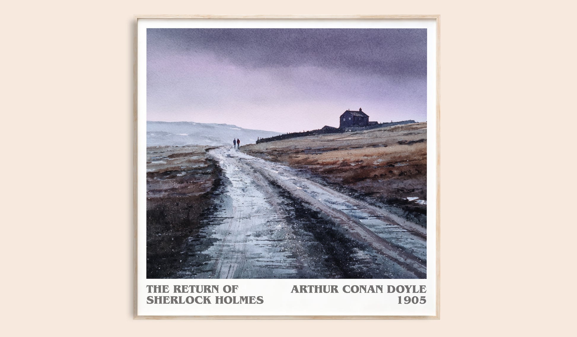 The Return Of Sherlock Holmes literary book poster by Arthur Conan Doyle – framed literary art print