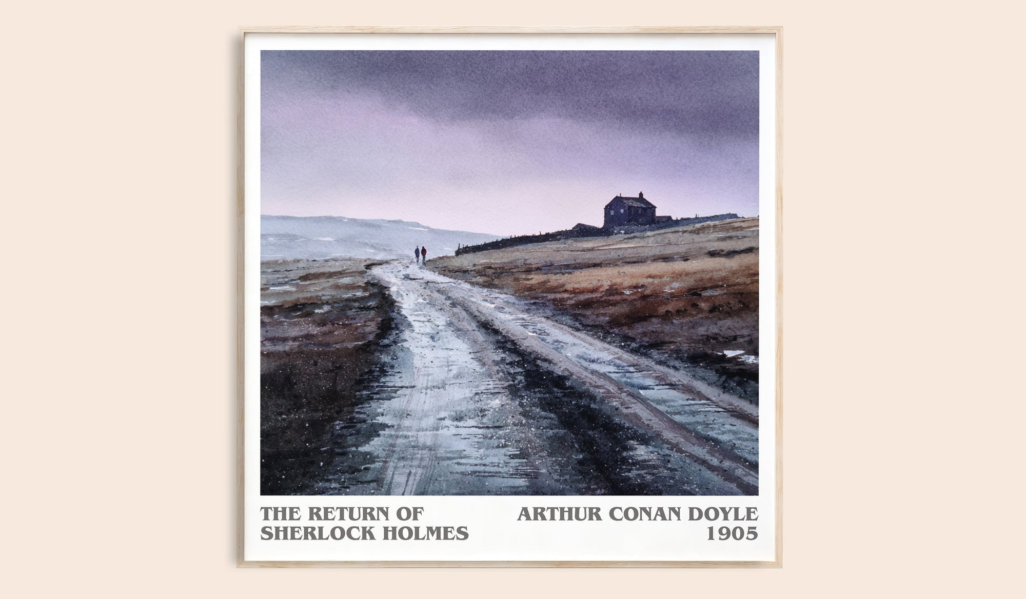 The Return Of Sherlock Holmes literary book poster by Arthur Conan Doyle – framed literary art print