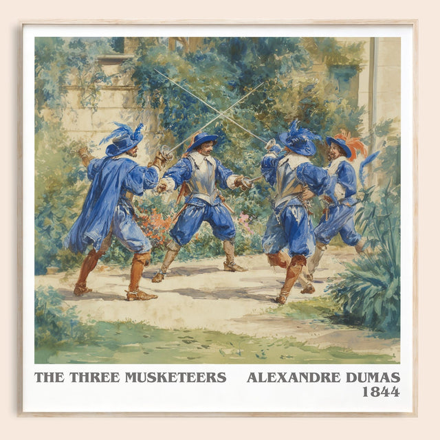 The Three Musketeers Literary Art Print by Alexandre Dumas