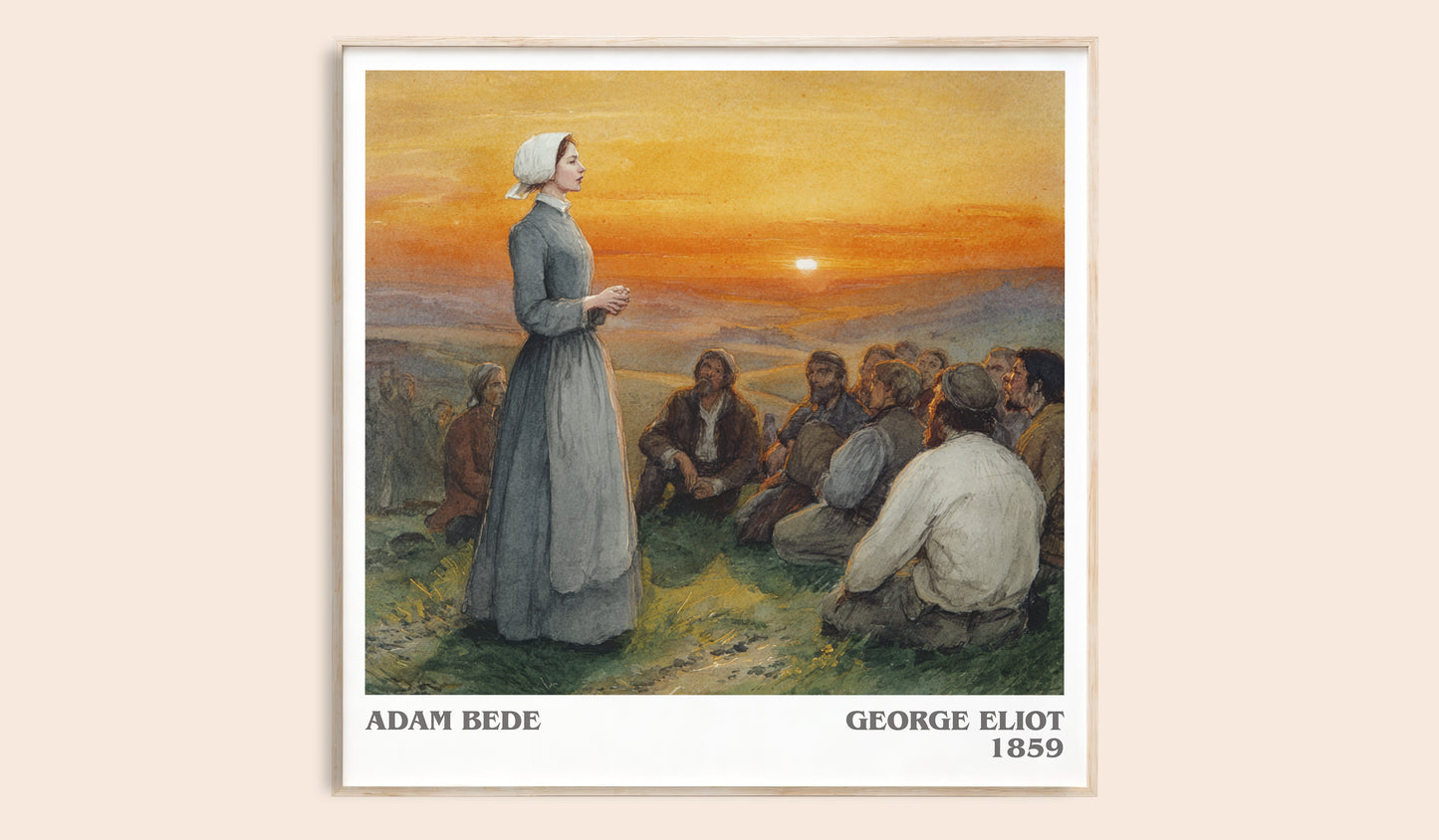 Adam Bede literary book poster by George Eliot – framed literary art print