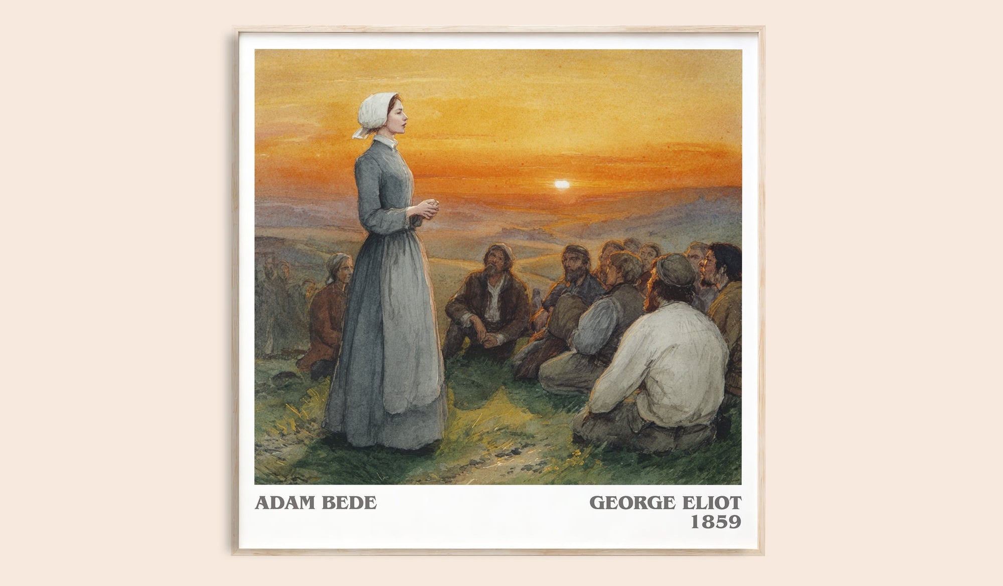 Adam Bede literary book poster by George Eliot – framed literary art print