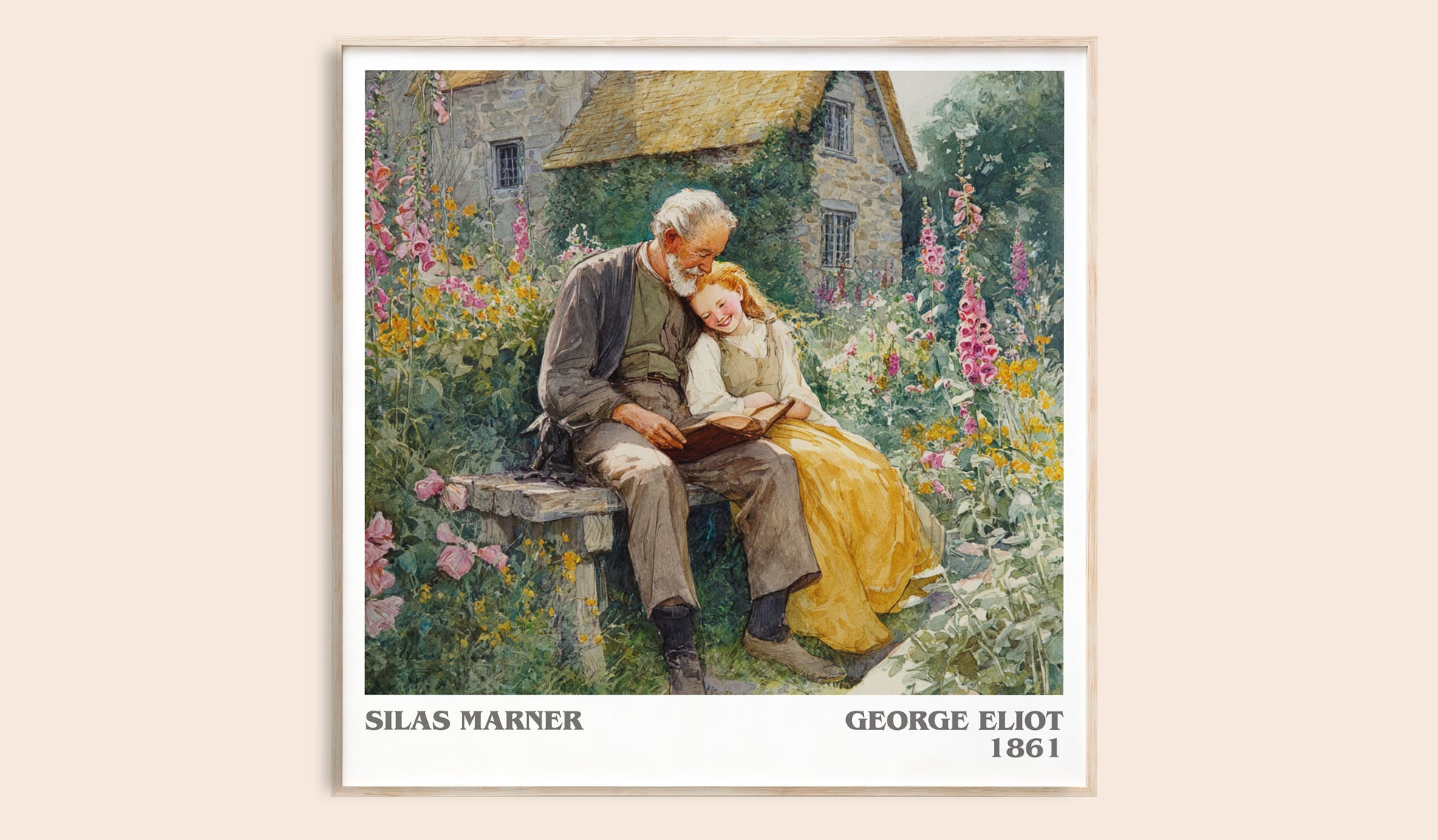 Silas Marner literary book poster by George Eliot – framed literary art print
