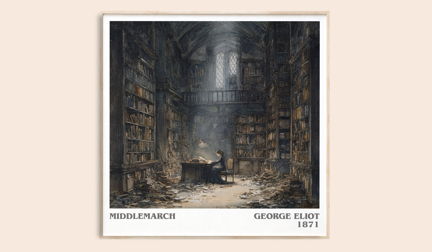 Middlemarch literary book poster by George Eliot – framed literary art print
