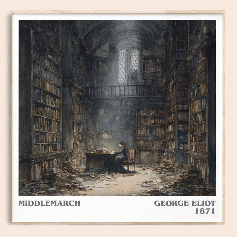 Middlemarch literary book poster by George Eliot – framed literary art print