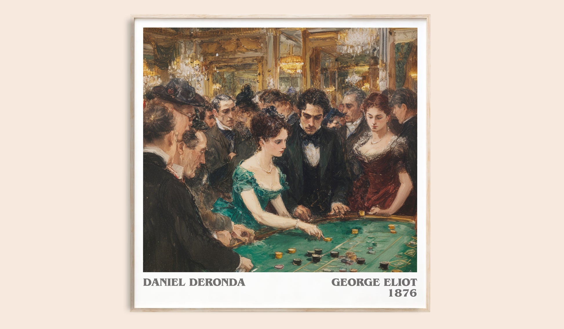 Daniel Deronda literary book poster by George Eliot – framed literary art print