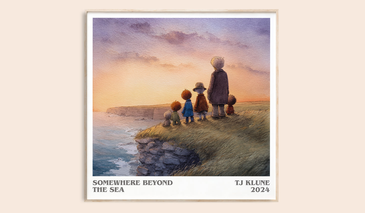 Somewhere Beyond the Sea literary book poster by TJ Klune – framed literary art print