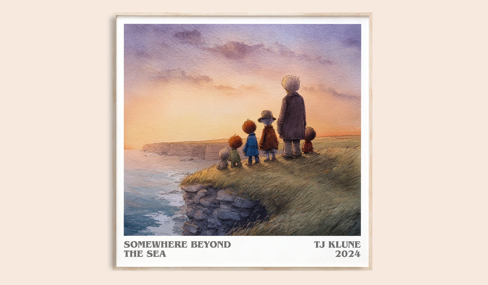 Somewhere Beyond the Sea literary book poster by TJ Klune – framed literary art print