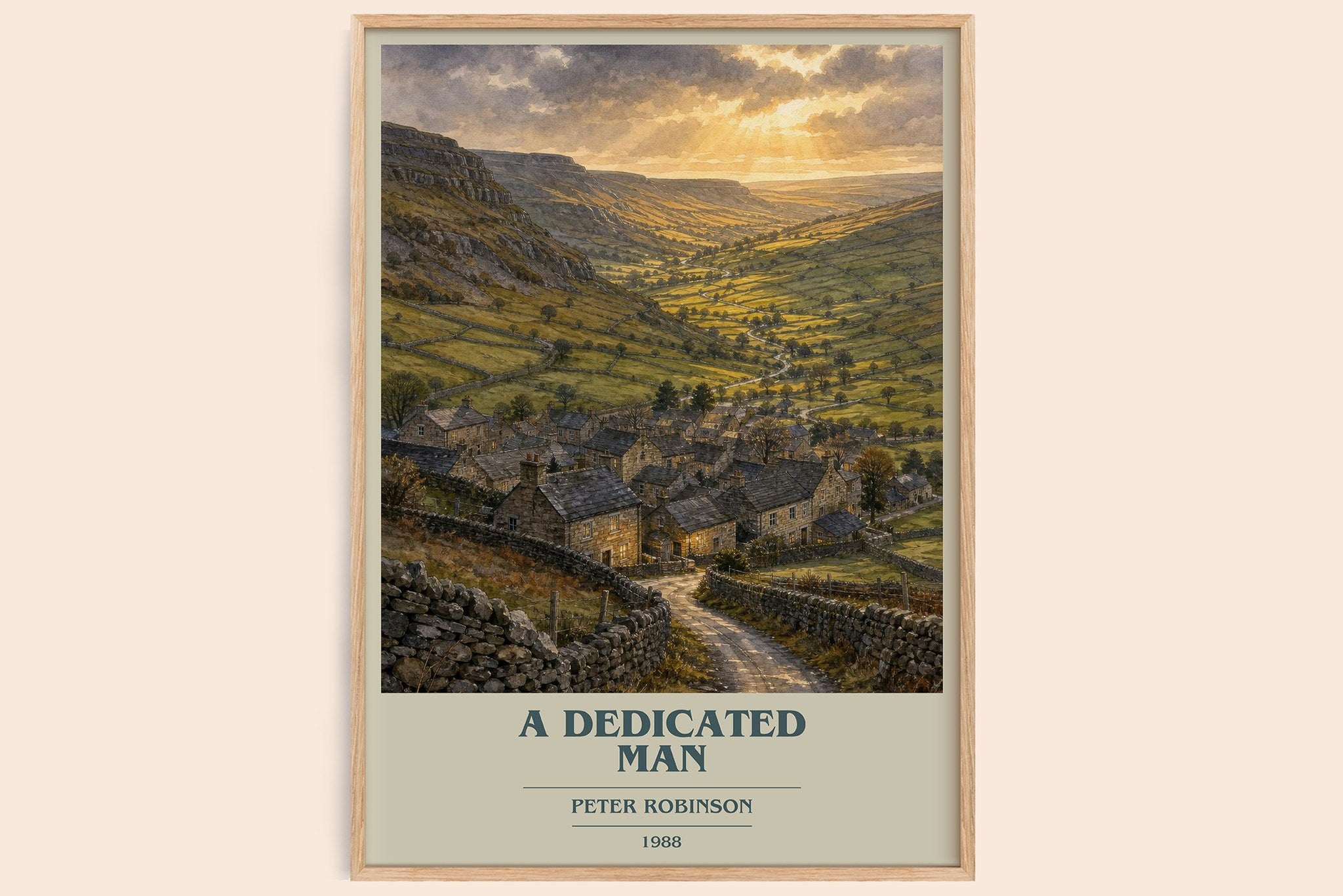 A Dedicated Man Book Cover Poster by Peter Robinson