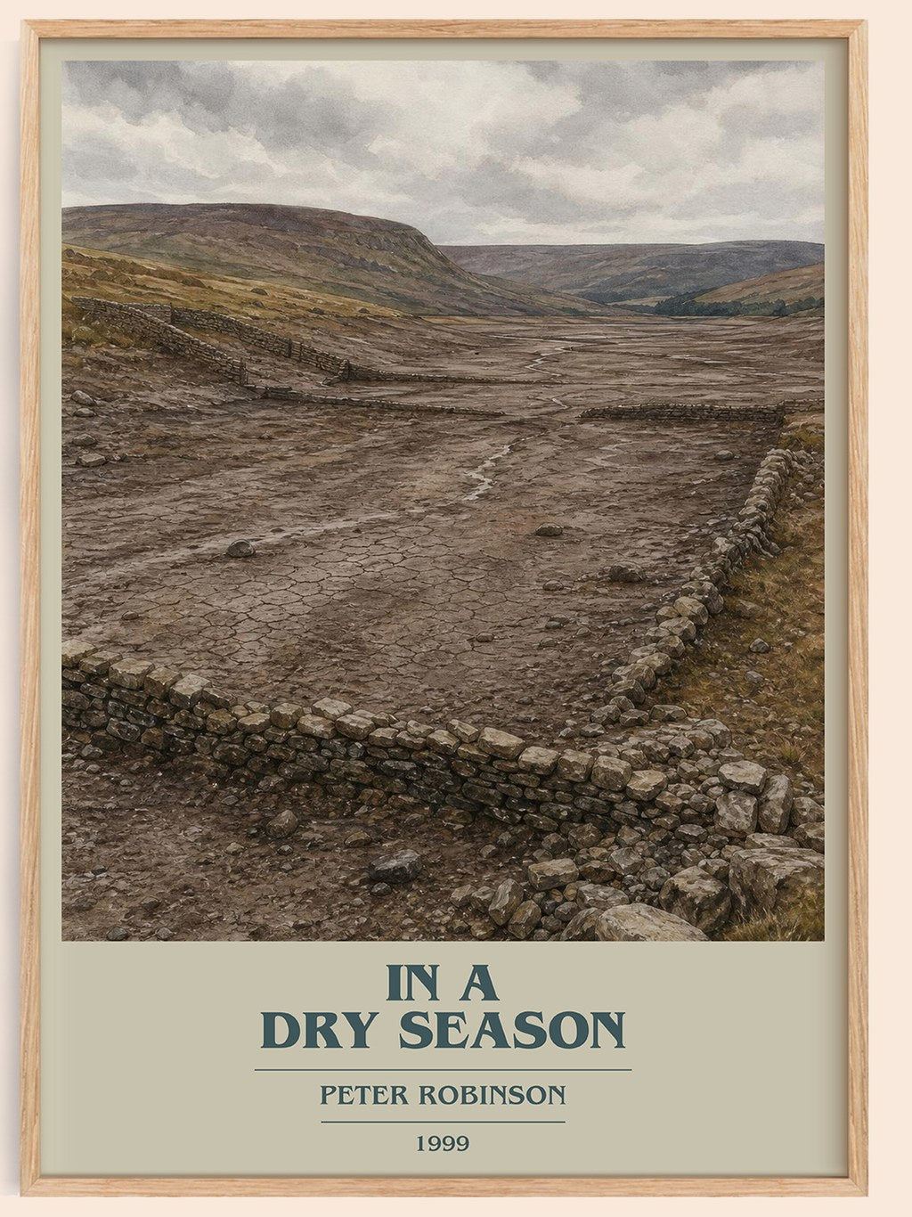 In a Dry Season book cover book poster by Peter Robinson – framed literary art print