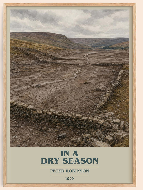 In a Dry Season book cover book poster by Peter Robinson – framed literary art print