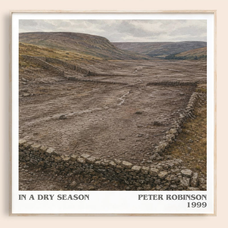 In a Dry Season literary book poster by Peter Robinson – framed literary art print