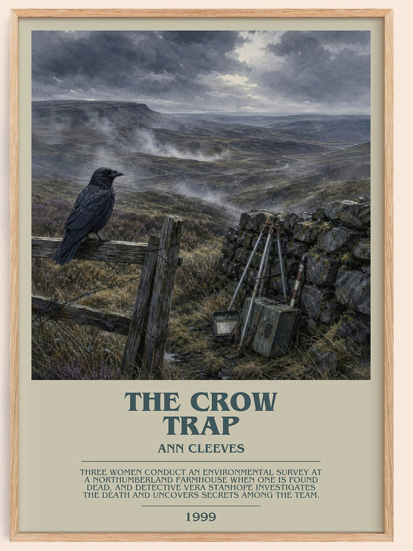 The Crow Trap bookish book poster by Ann Cleeves – framed literary art print