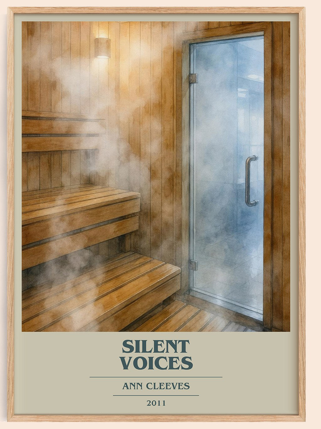 Silent Voices book cover book poster by Ann Cleeves – framed literary art print