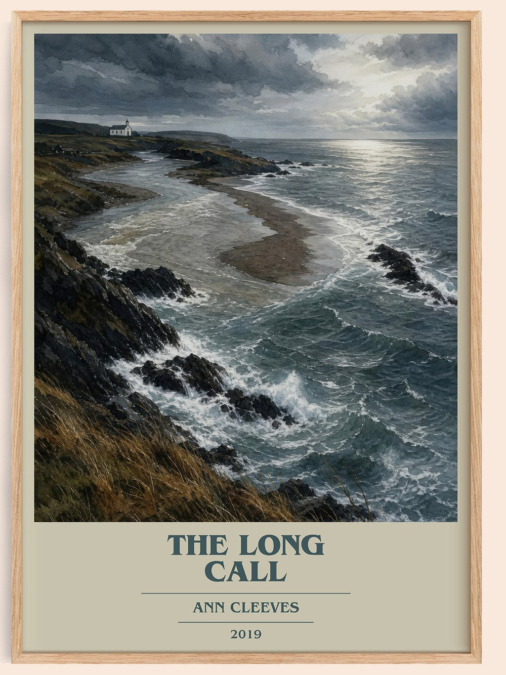 The Long Call book cover book poster by Ann Cleeves – framed literary art print