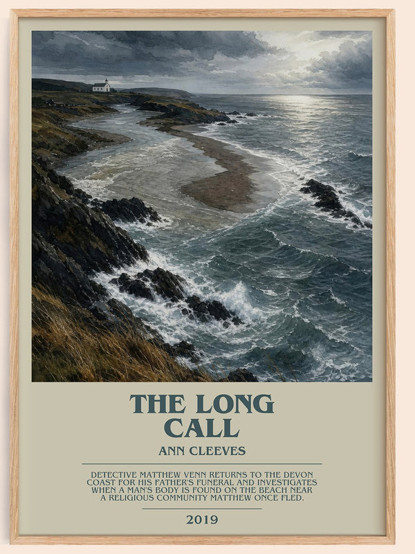 The Long Call bookish book poster by Ann Cleeves – framed literary art print