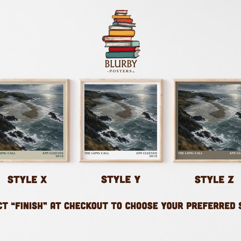 The Long Call literary print in frame leaning in hallway – mystery wall art