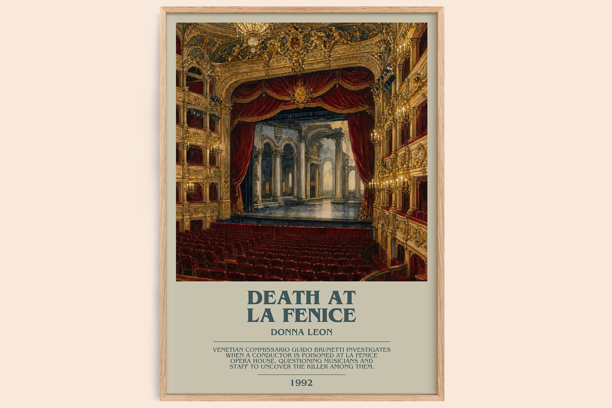 Death at La Fenice Bookish Wall Art by Donna Leon