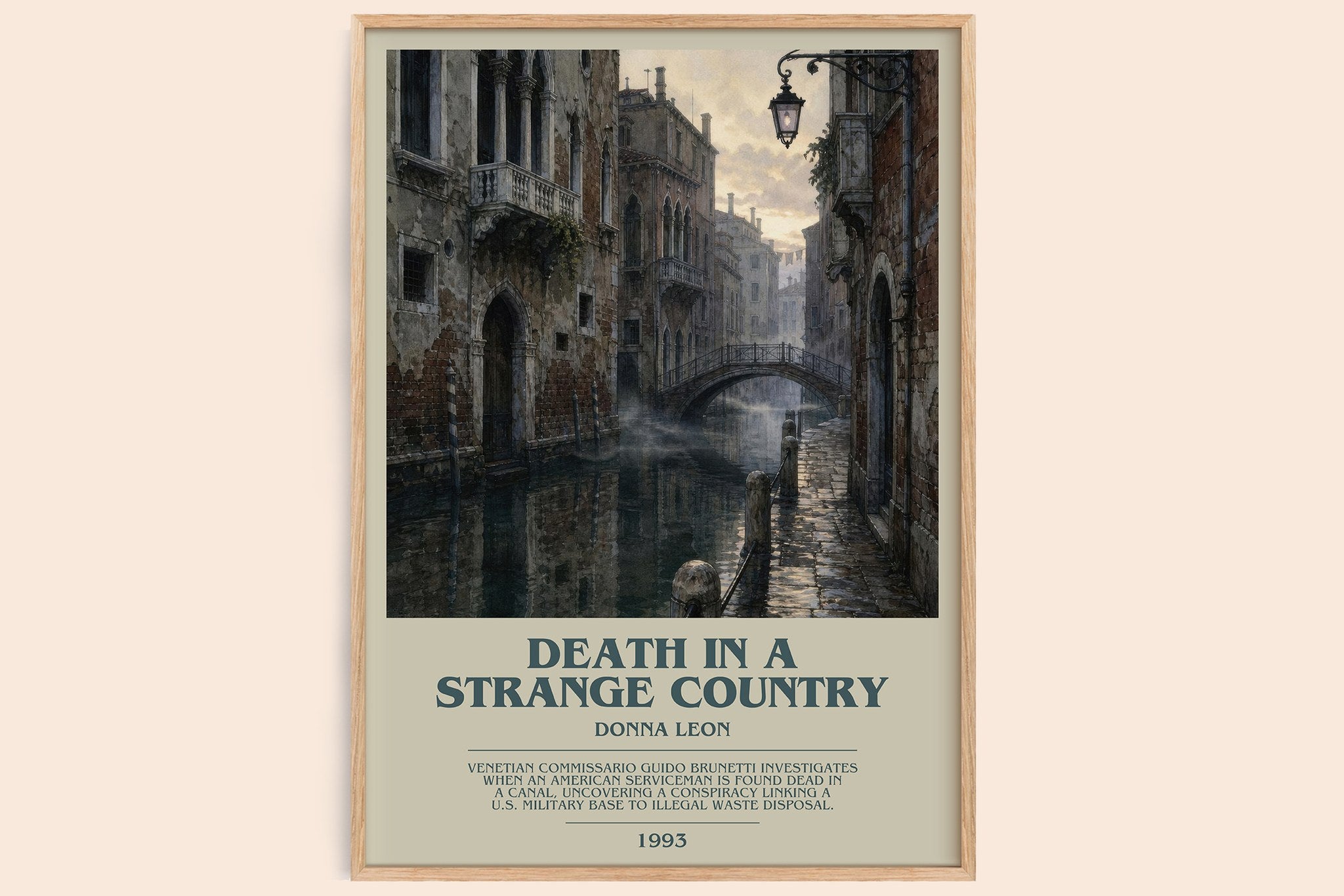 Death in a Strange Country Bookish Wall Art by Donna Leon