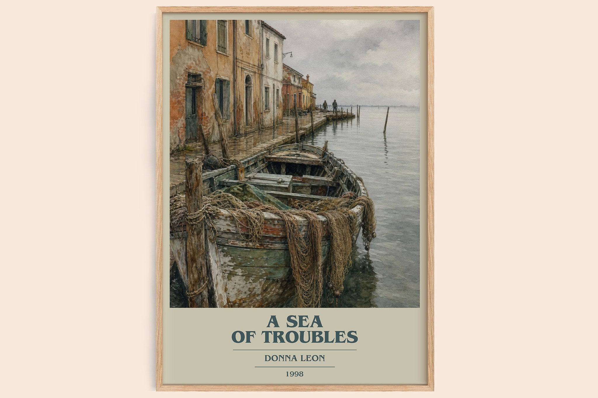 A Sea of Troubles Book Cover Poster by Donna Leon