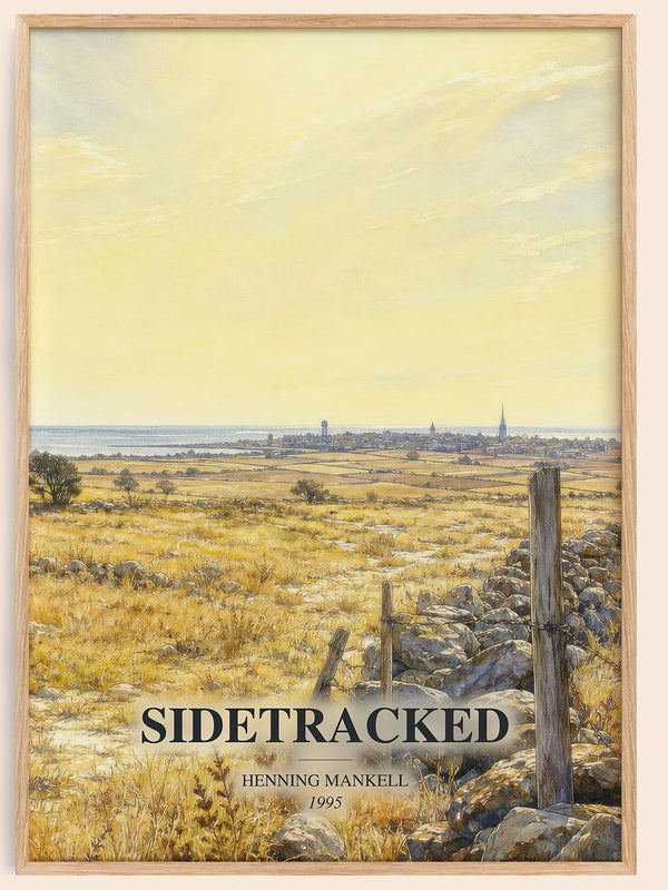 Sidetracked watercolour book poster by Henning Mankell – framed literary art print