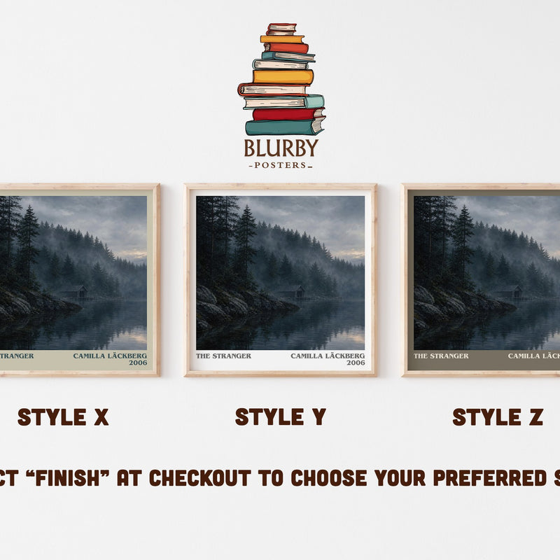 The Stranger literary print in frame leaning in hallway – crime wall art