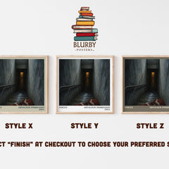 Voices literary print in frame leaning in hallway – crime wall art
