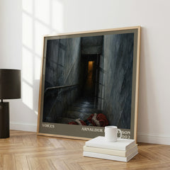 Voices literary print framed by window – literary home decor