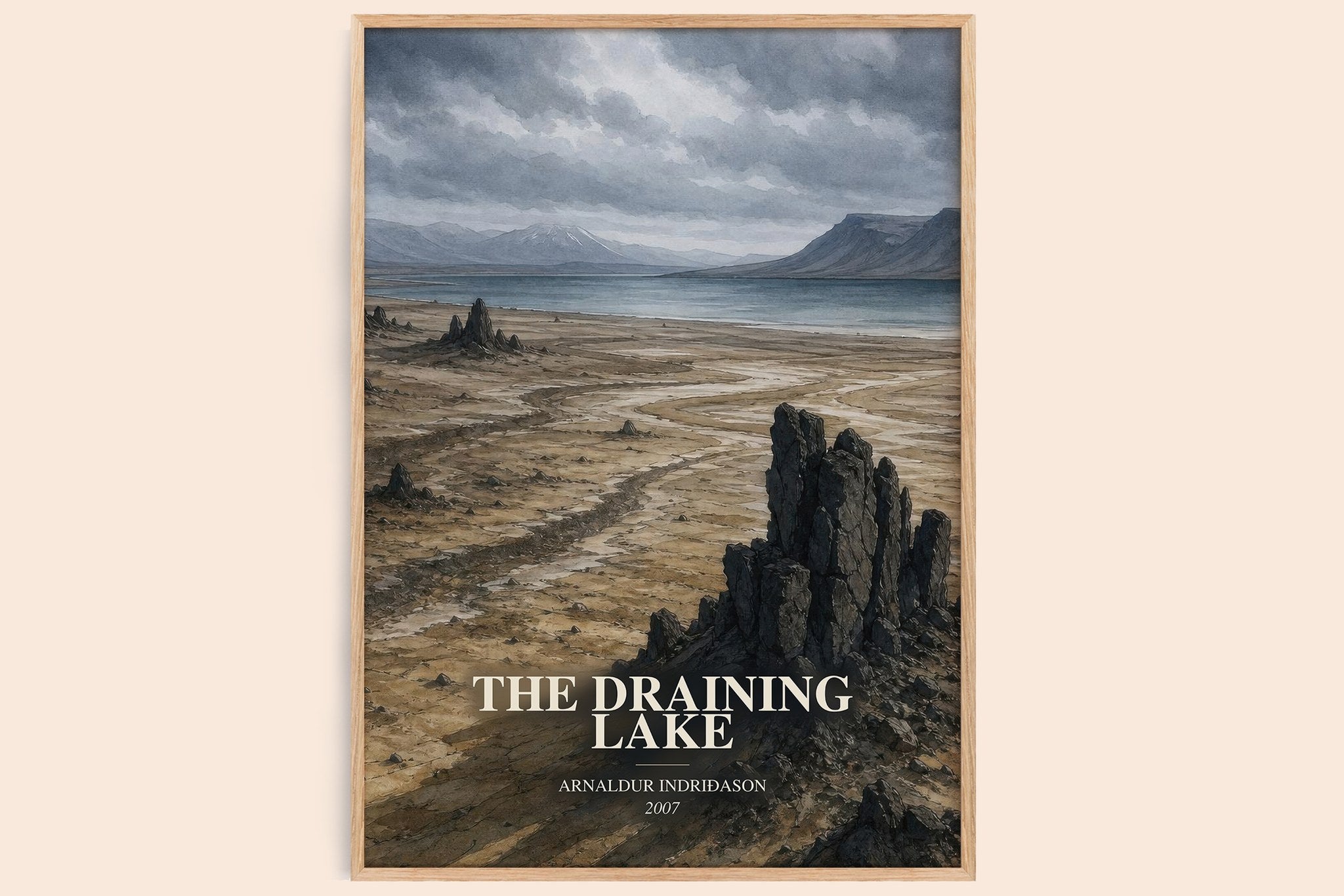 The Draining Lake Book Watercolour Illustration by Arnaldur Indriðason