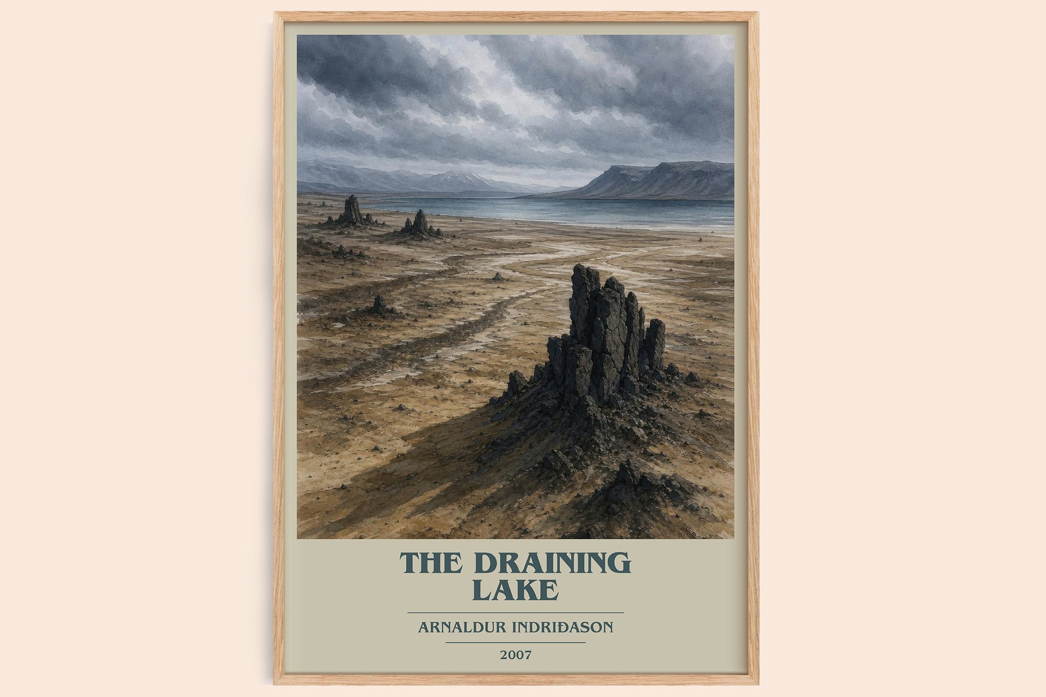 The Draining Lake Book Cover Poster by Arnaldur Indriðason