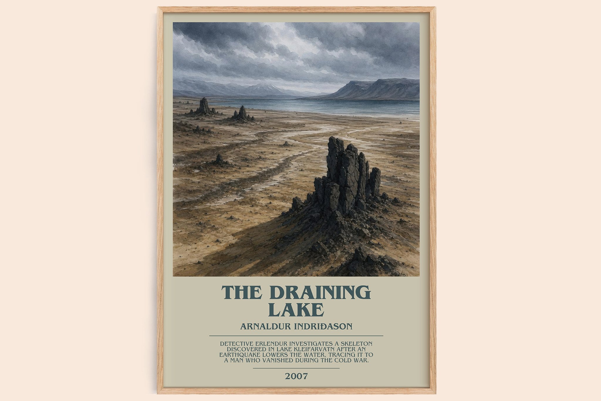 The Draining Lake Bookish Wall Art by Arnaldur Indriðason