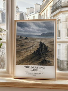 The Draining Lake book cover poster colour and style options – Arnaldur Indriðason book art
