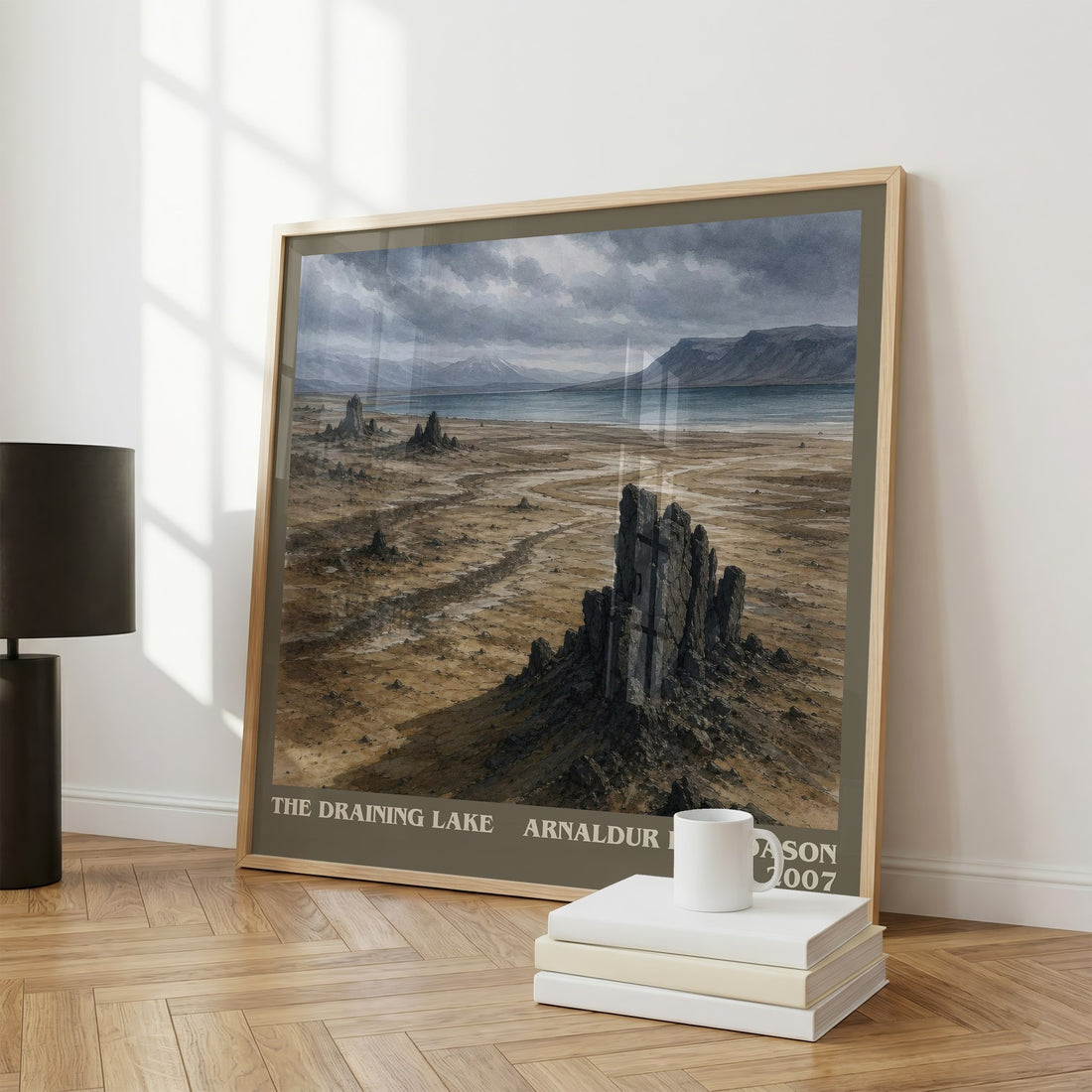 The Draining Lake literary print framed by window – literary home decor