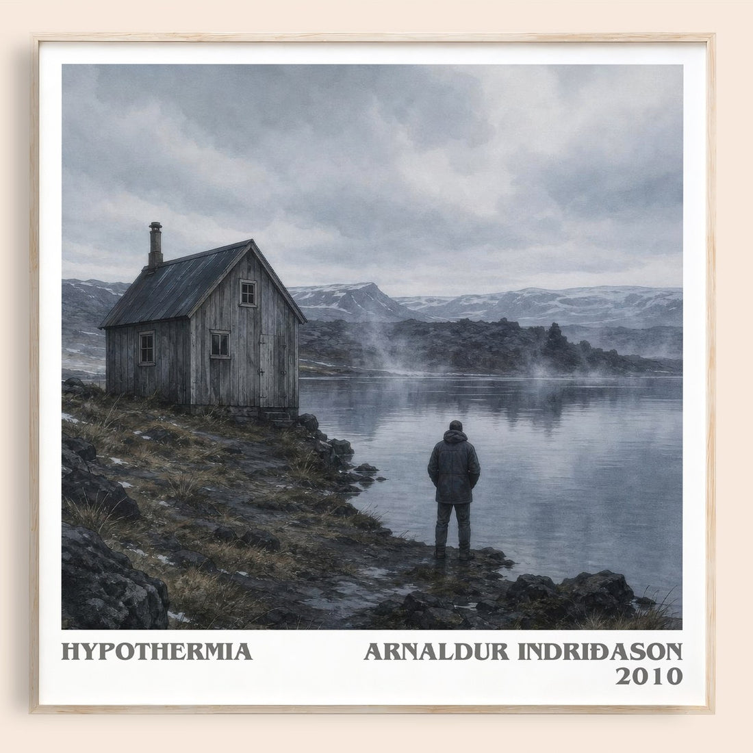 Hypothermia literary book poster by Arnaldur Indriðason – framed literary art print