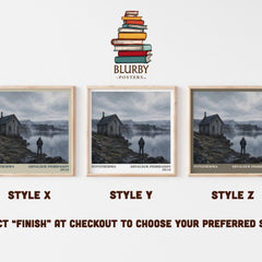 Hypothermia literary print in frame leaning in hallway – crime wall art