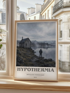Hypothermia book cover poster colour and style options – Arnaldur Indriðason book art