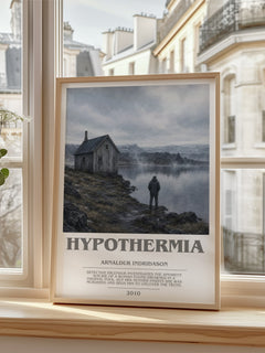 Hypothermia bookish poster colour and style options – Arnaldur Indriðason book art