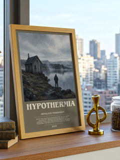 Hypothermia bookish print framed by window – literary home decor