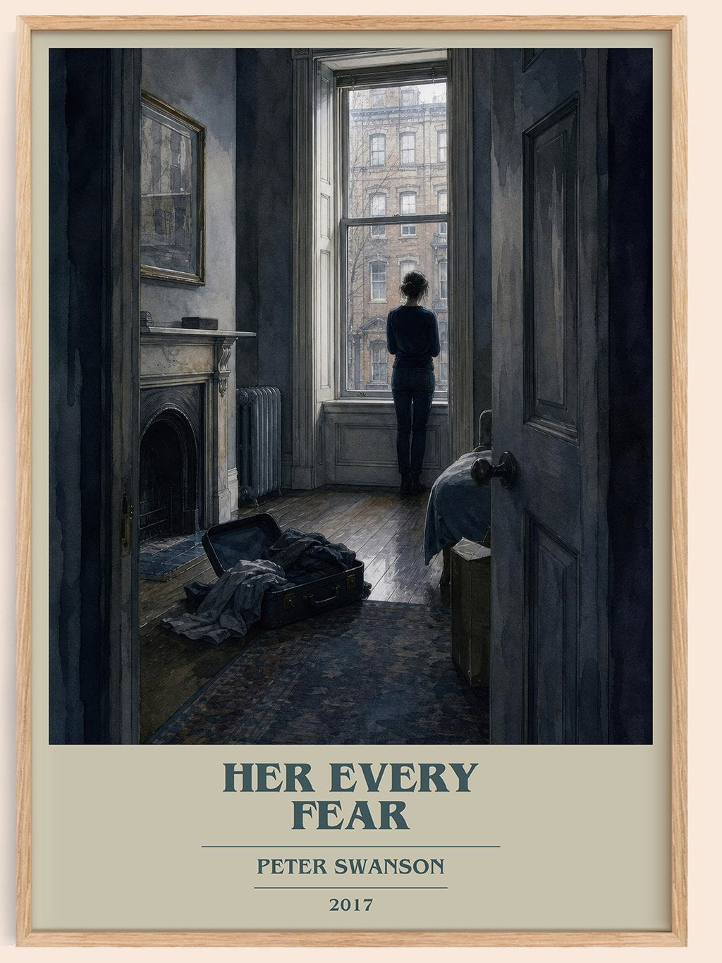 Her Every Fear book cover book poster by Peter Swanson – framed literary art print