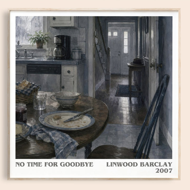 No Time for Goodbye literary book poster by Linwood Barclay – framed literary art print