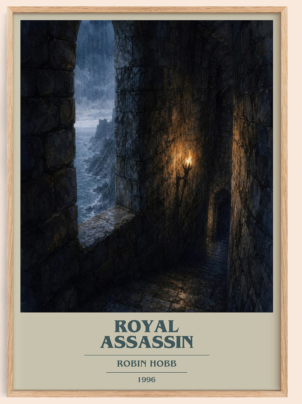 Royal Assassin book cover book poster by Robin Hobb – framed literary art print