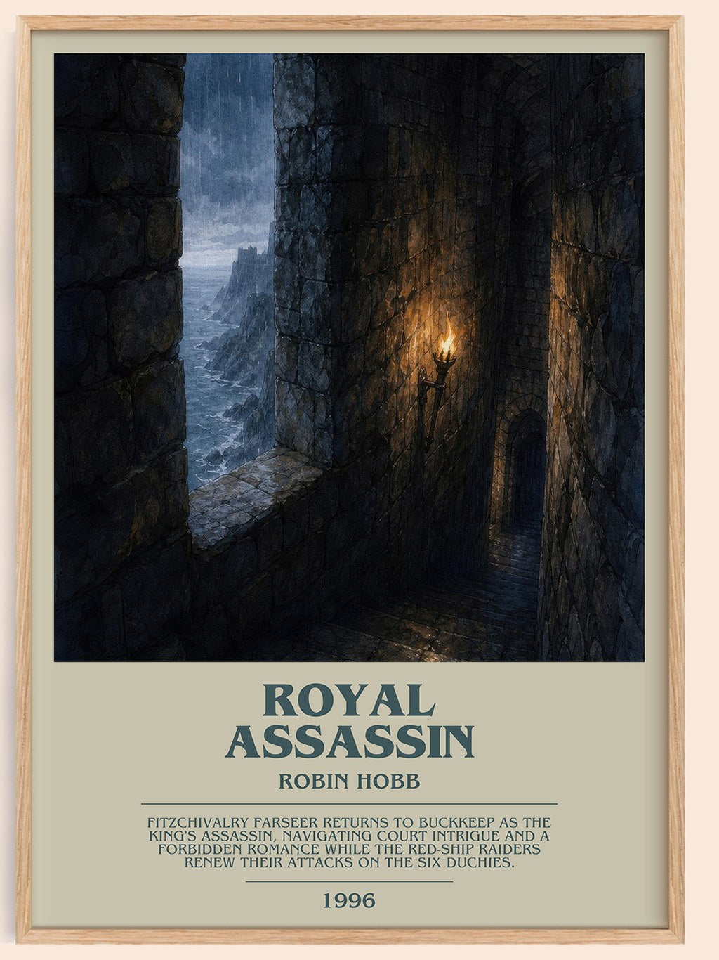 Royal Assassin bookish book poster by Robin Hobb – framed literary art print