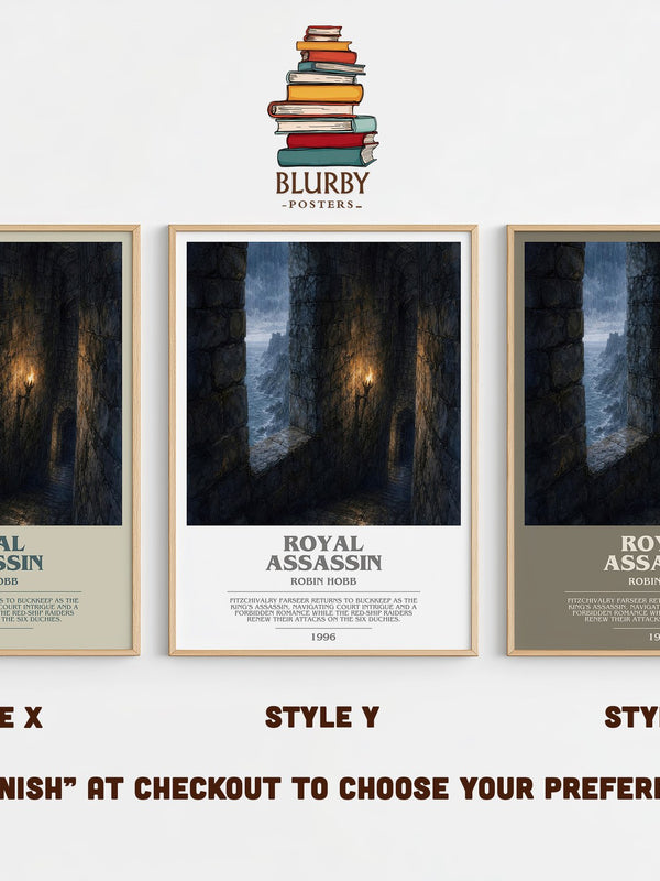 Royal Assassin bookish print in frame leaning in hallway – fantasy wall art